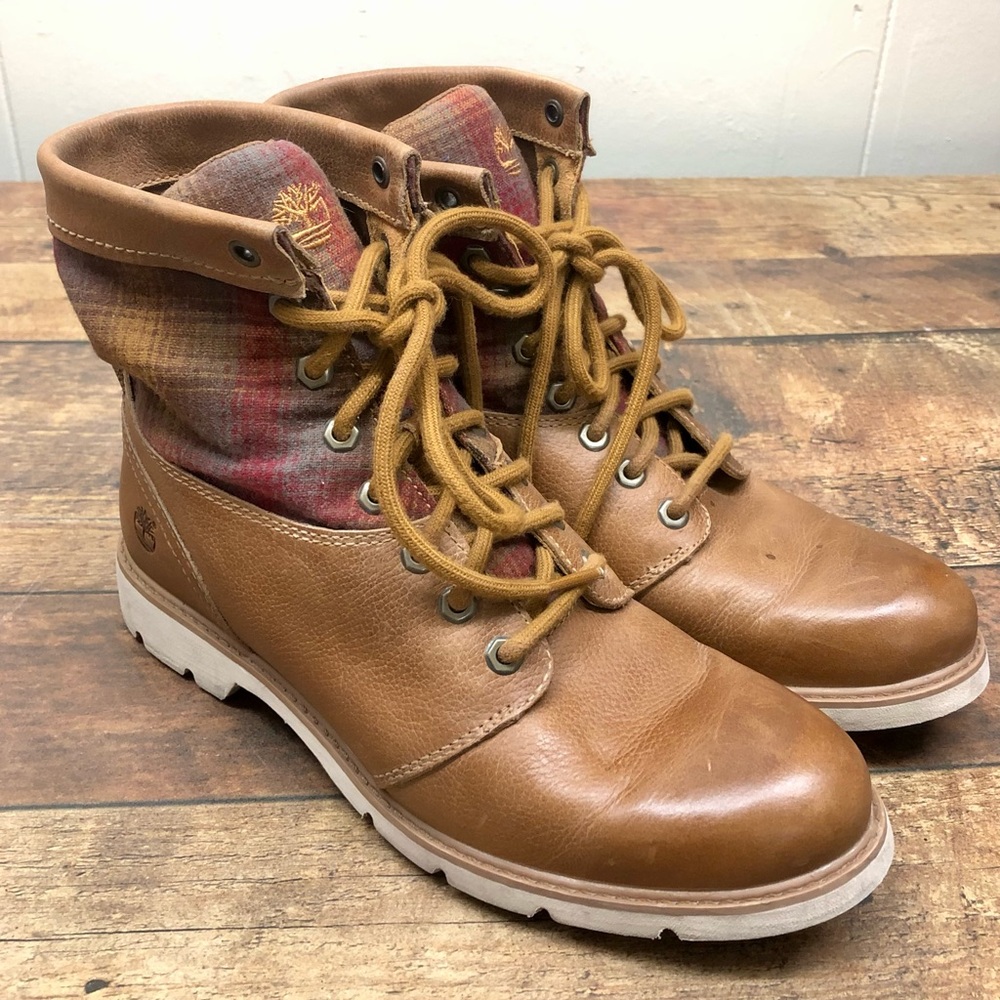 Timberland x Pendleton Bramhall Boots Women’s 8 Leather Plaid 6” EUC